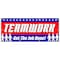 Signmission TEAMWORK GET JOB DONE! BANNER SIGN safety insurance signage, 96" H, B-96 Teamwork Get Job Don B-96 Teamwork Get The Job Don - alternate 1